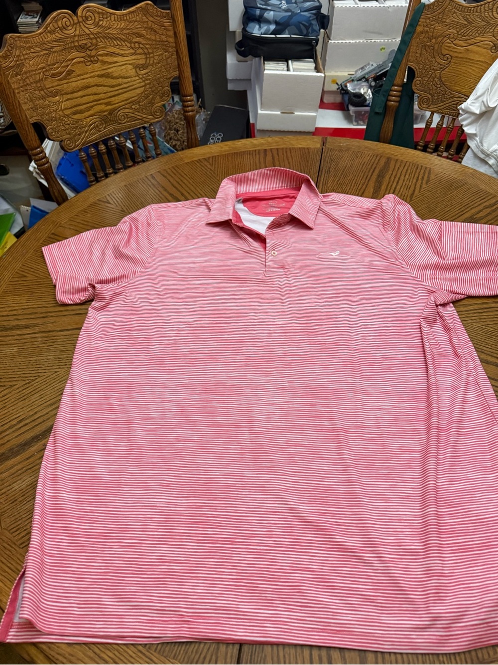 Southern Tide Pink Striped Polo Shirt